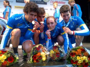Gli azzurri del Team Relay vincitori lo scorso anno di titolo europeo e mondiale (foto Centenaro)