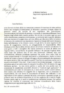 LETTERA VENDOLA