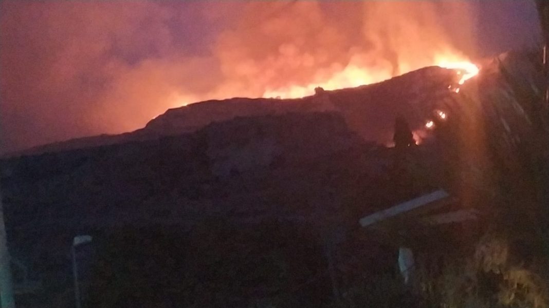 Incendio visto da Pizzolungo
