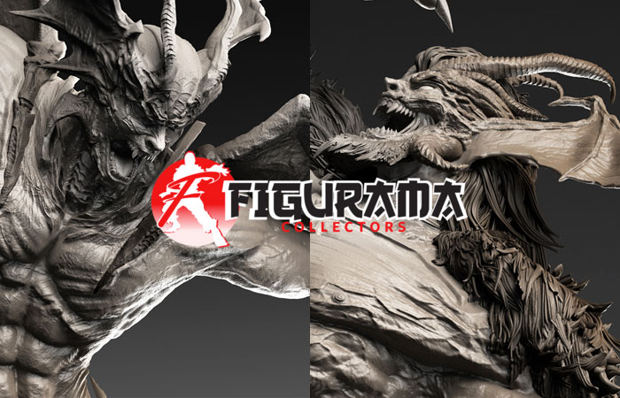 Amon contro Devilman: le immagini pre-reveal della statua di Figurama Collectors