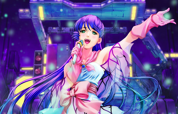 Haruhiko Mikimoto firma il poster per il concerto celebrativo dei 35 anni del franchise Macross