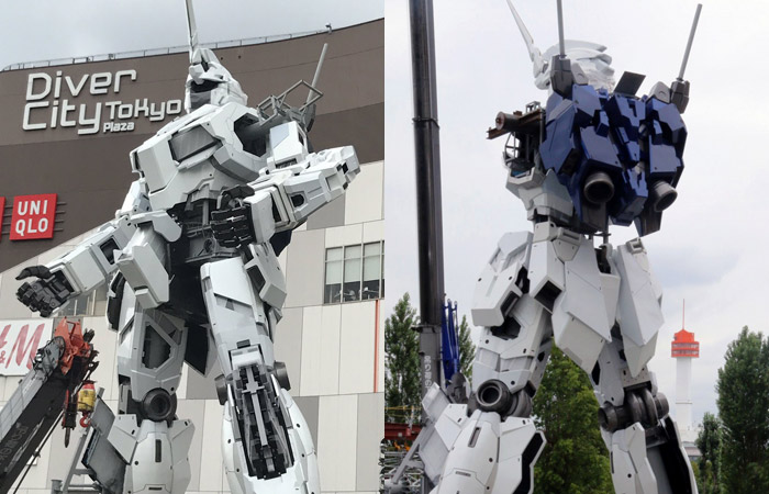 Nuovo aggiornamento fotografico per la statua in scala 1:1 del Gundam Unicorn a Tokyo