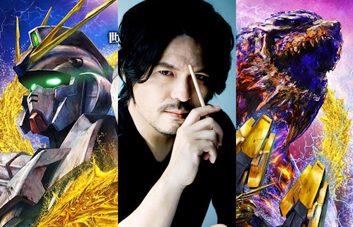 Godzilla: The Planet Eater X Gundam NT (Narrative), l’illustrazione del mecha designer Hidetaka Tenjin