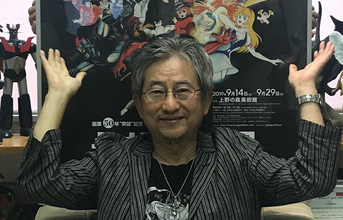 Go Nagai presenta il poster della Nagai GO Ten Exhibition di Tokyo