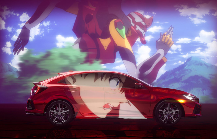 Civic x Evangelion: Shinji Ikari e Rei Ayanami negli spot del nuovo modello della berlina Honda