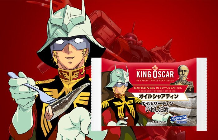 Gundam x King Oscar: sulle tavole giapponesi arrivano le sardine di Char