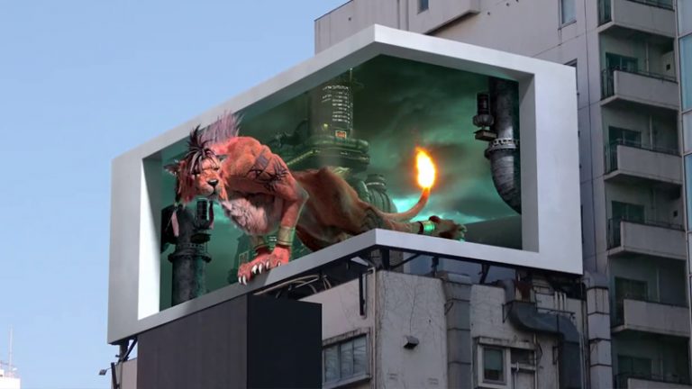 Un impressionante cartellone in 3D a Tokyo promuove Final Fantasy VII Remake di Square Enix