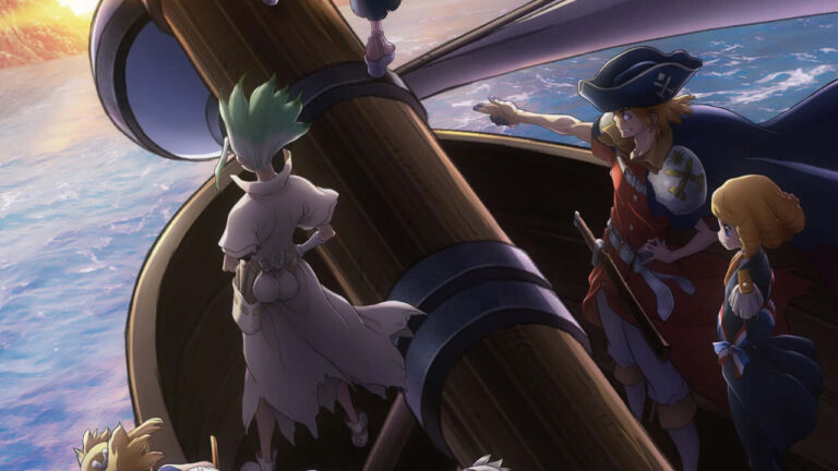 L’adattamento anime di Dr. Stone naviga verso l’isola del tesoro nella key visual della terza stagione