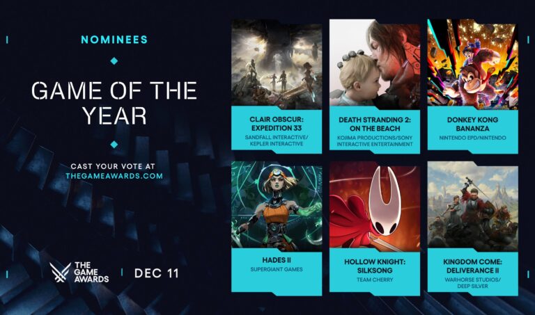 The Game Awards 2025: svelate le nomination ufficiali