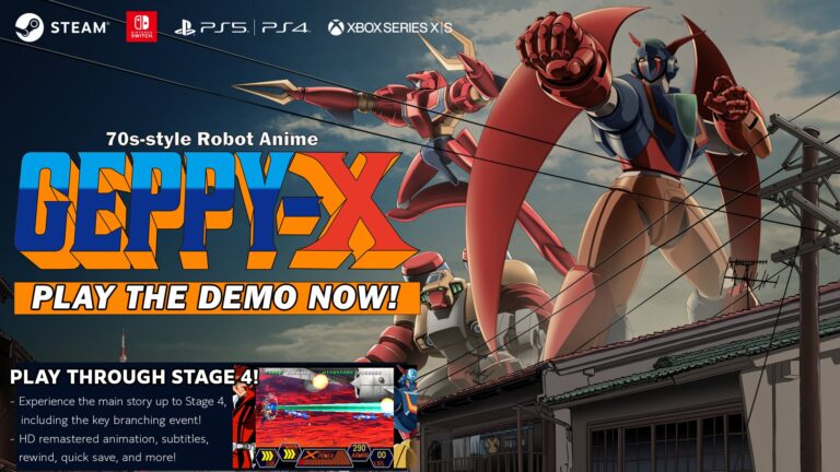 70s-Style Robot Anime Geppy-X torna dal Giappone con una demo su PC e console