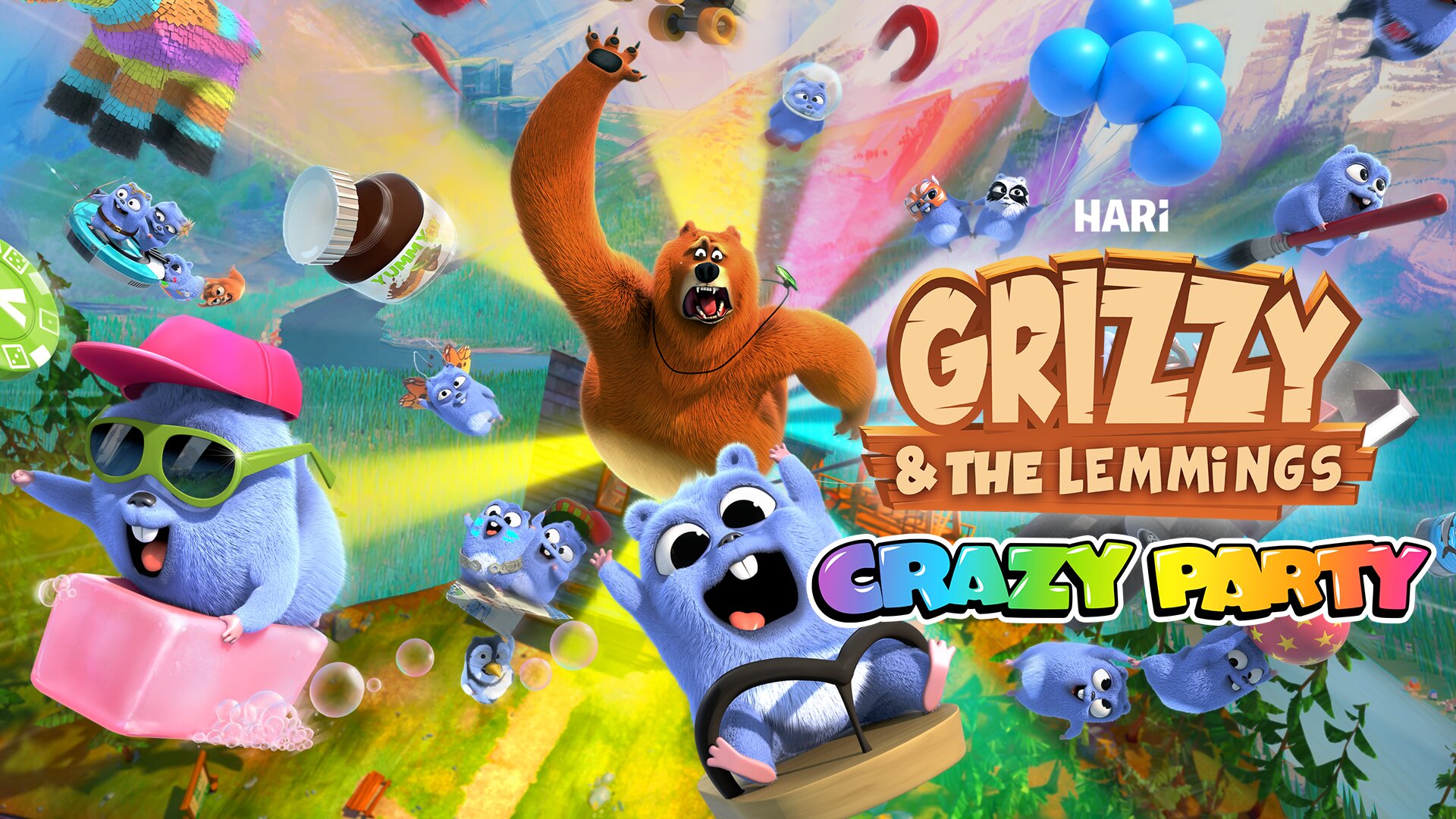 Grizzy e i Lemmings - Crazy Party, quattro pad e nessuna pietà