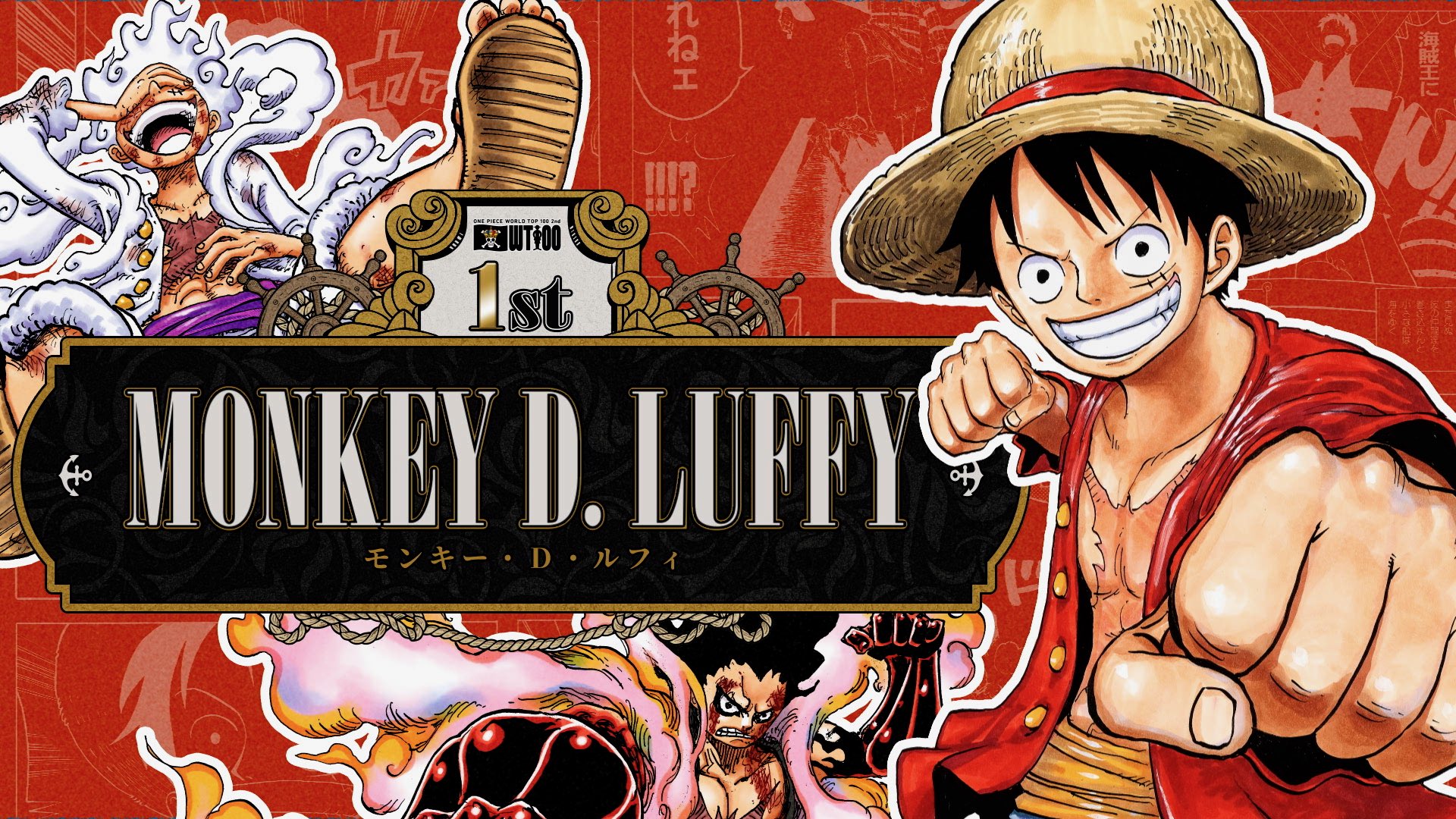 One Piece World Top 100 2nd: Luffy guida la seconda classifica globale dei personaggi One Piece World Top 100 2nd: Luffy guida la seconda classifica globale dei personaggi