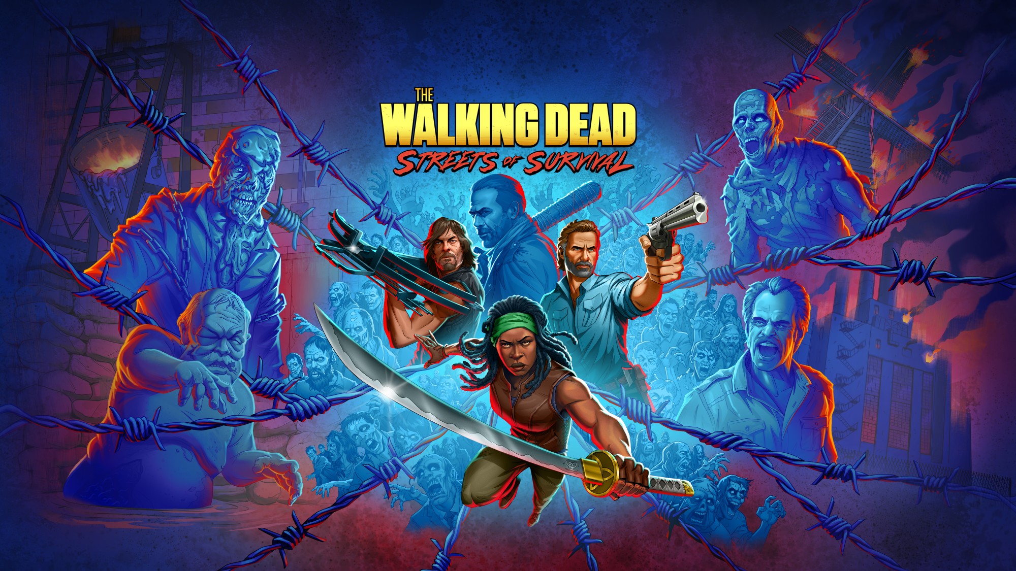 The Walking Dead: Streets of Survival scatena Rick, Daryl e Michonne in un beat ’em up retrò