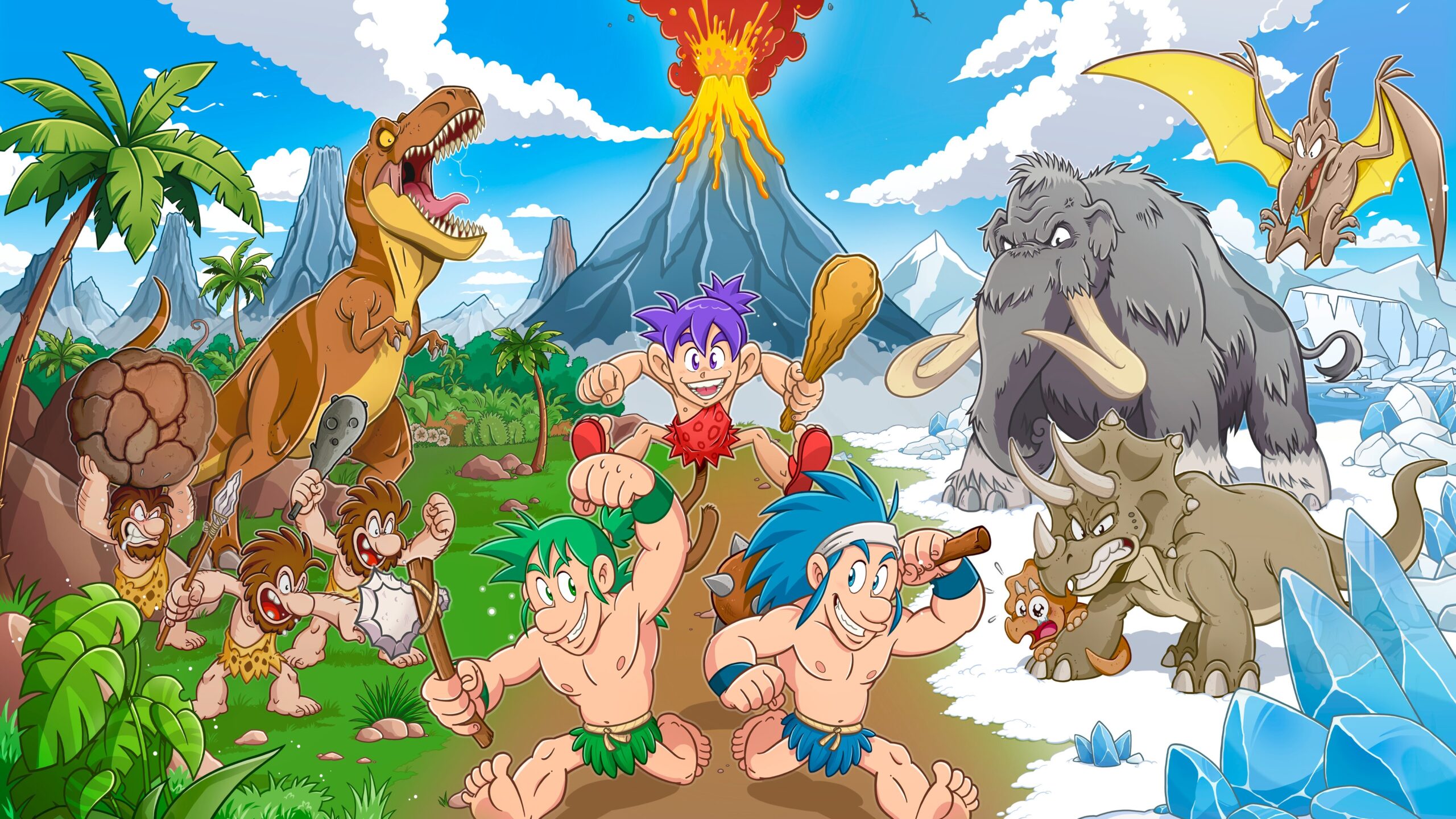 Joe & Mac Retro Collection riporta tre avventure preistoriche su PC e console il 29 ottobre
