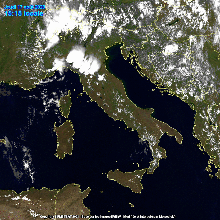 satellite meteo italia 17 agosto 2023