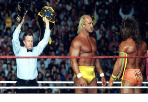 Hogan vs Ultimate Warrior face to face
