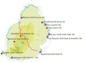 Mauritius golf map