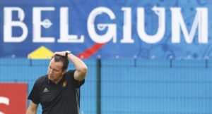 Football Soccer - Euro 2016 - Belgium Training - Girondins de Bordeaux, Le Haillan, France - 30/6/16 - Belgium head coach Marc Wilmots during training. REUTERS/Regis Duvignau