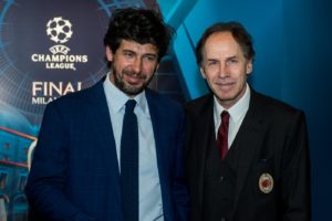 Inaugurazione dell'esposizione della Coppa UEFA Champions League a Milano