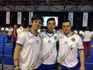 Gli junior olimpico Simone Guerra, Federico Musolesi e Matteo Conovai