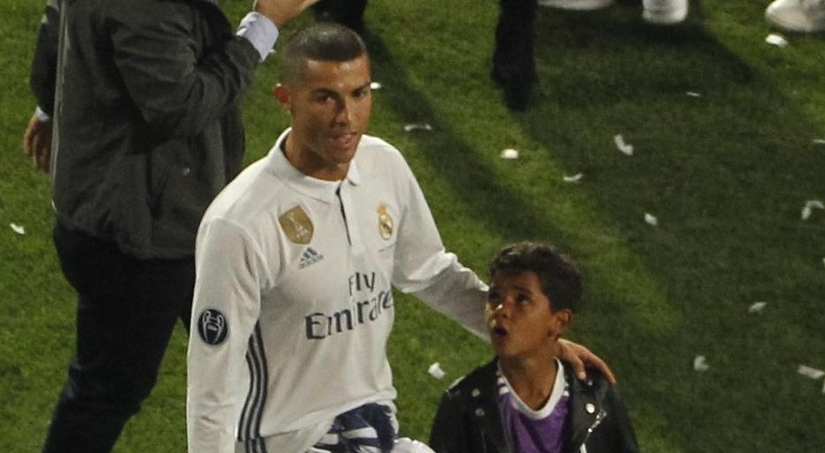 Cristiano Ronaldo e il figlio