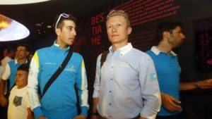 Alexandre Vinokourov e fabio aru