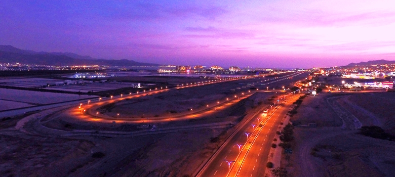 illuminazione cittadina della Via Principale di Eilat