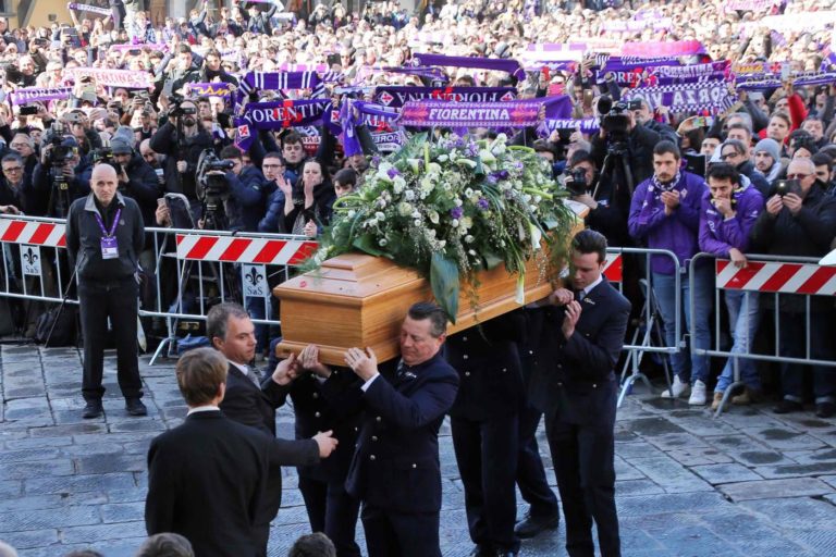 Funerali del capitano della Fiorentina Davide Astori nella basilica di Santa Croce