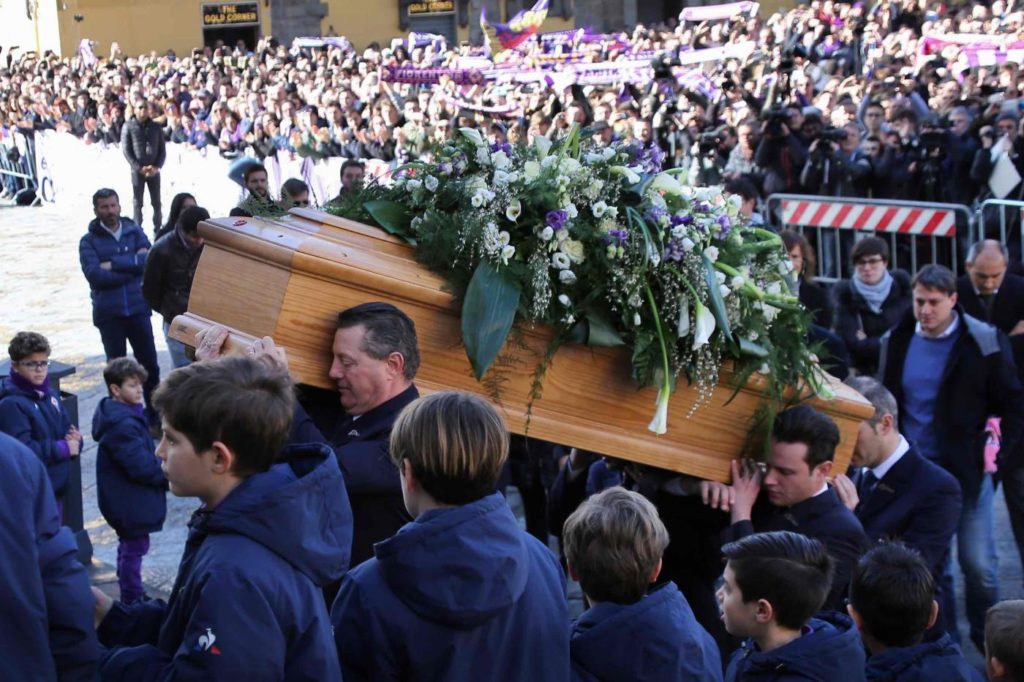 Funerali del capitano della Fiorentina Davide Astori nella basilica di Santa Croce