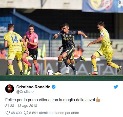 Cristiano Ronaldo Tweet Juventus