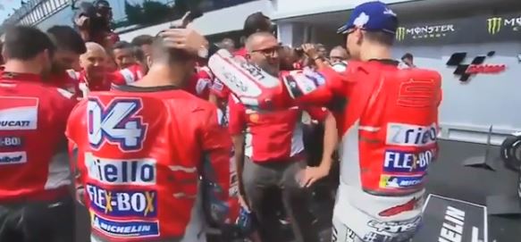 andrea dovizioso jorge lorenzo parco chiuso brno