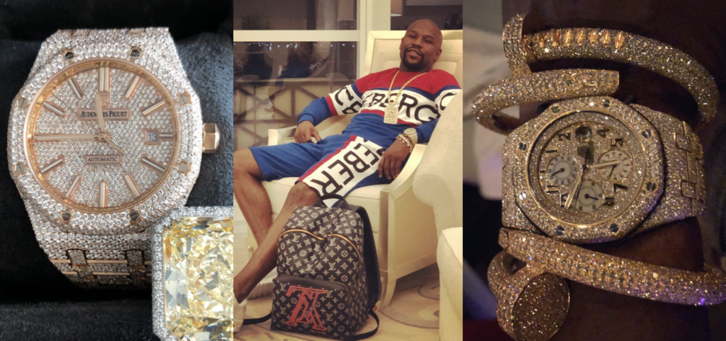 mayweather orologi bracciali anelli di diamanti