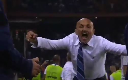 Luciano Spalletti esultanza gol Brozovic Sampdoria-Inter