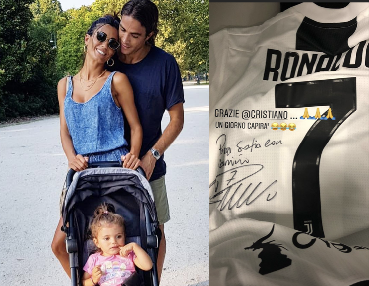 federica nargi matri e sofia maglia cristiano ronaldo