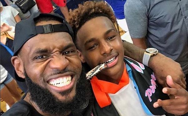 LeBron James e figlio jr