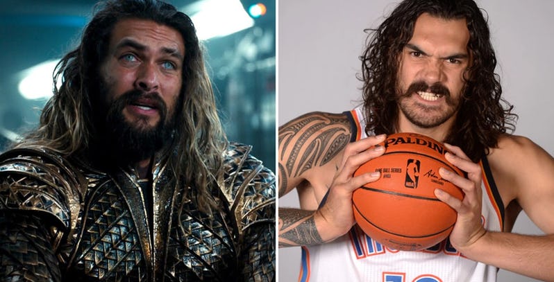 Steven Adams somiglianza Jason Mamoa