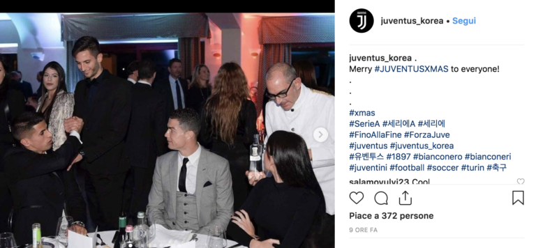 cena di natale della juventus