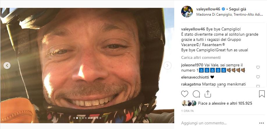 valentino rossi madonna di campiglio