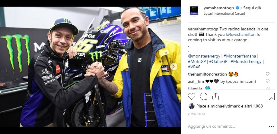 valentino rossi lewis hamilton