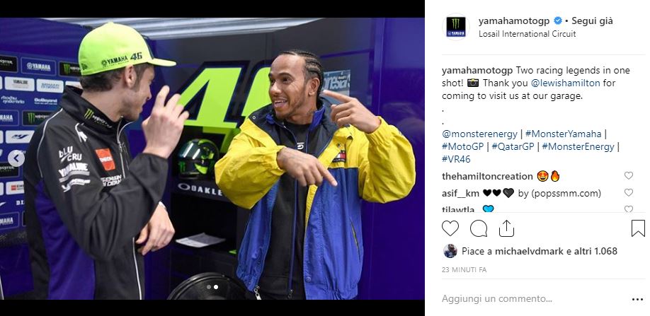 valentino rossi lewis hamilton