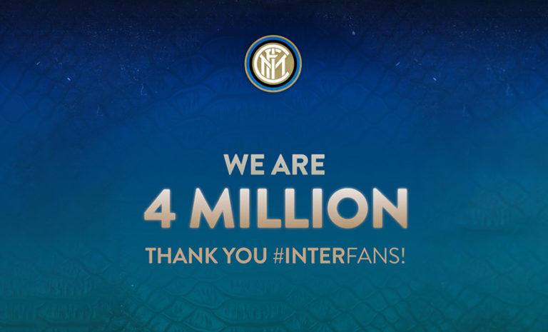 Inter 4 milioni follower Instagram