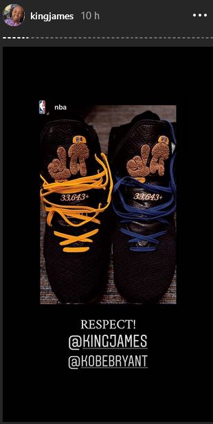 LeBron James scarpe omaggio Kobe Bryant