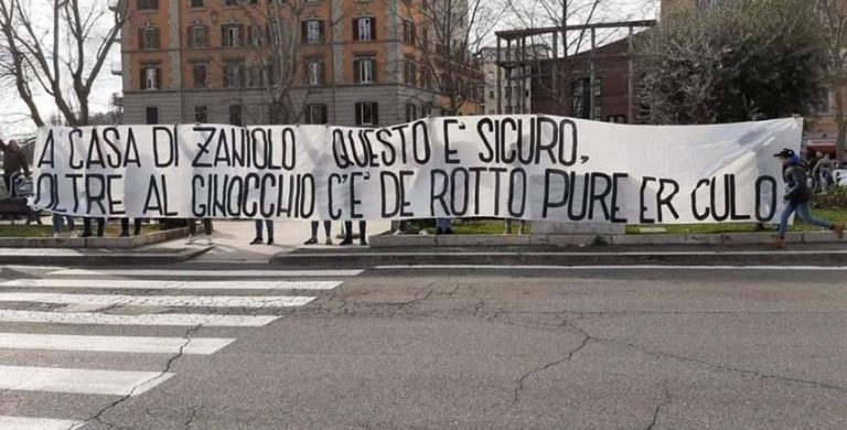 Striscione Zaniolo