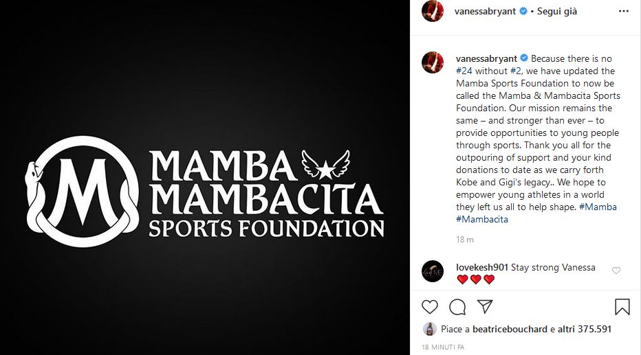 Kobe Bryant Gianna Bryant Mamba Mambacita foundation