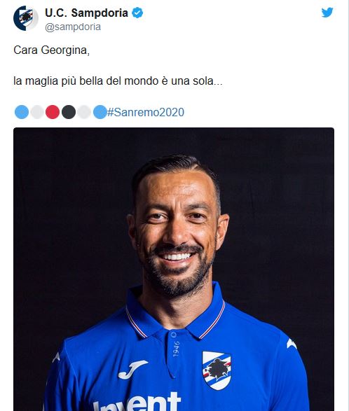 Sampdoria maglia Georgina Rodriguez