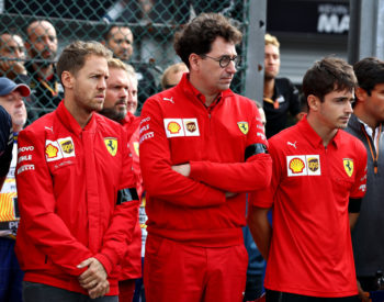 Vettel Binotto Leclerc