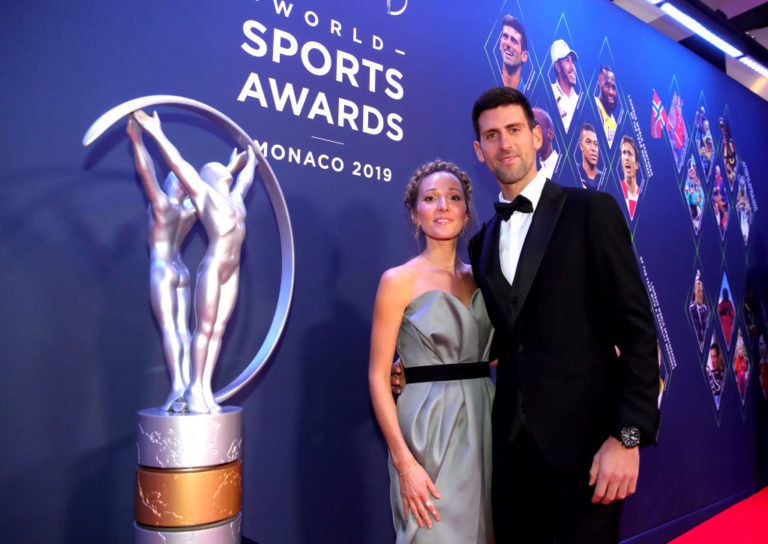 Djokovic e la moglie Jelena