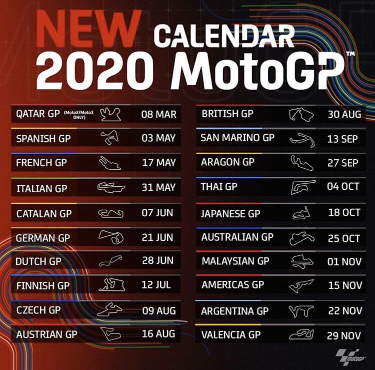 calendario nuovo motogp 2020