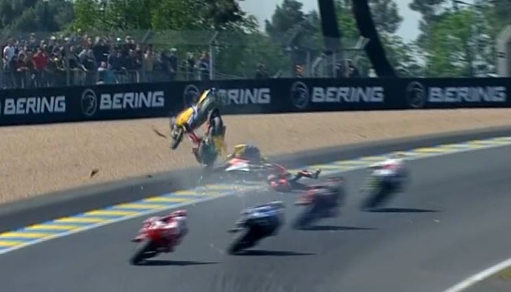 Incidente Moto2 Le Mans