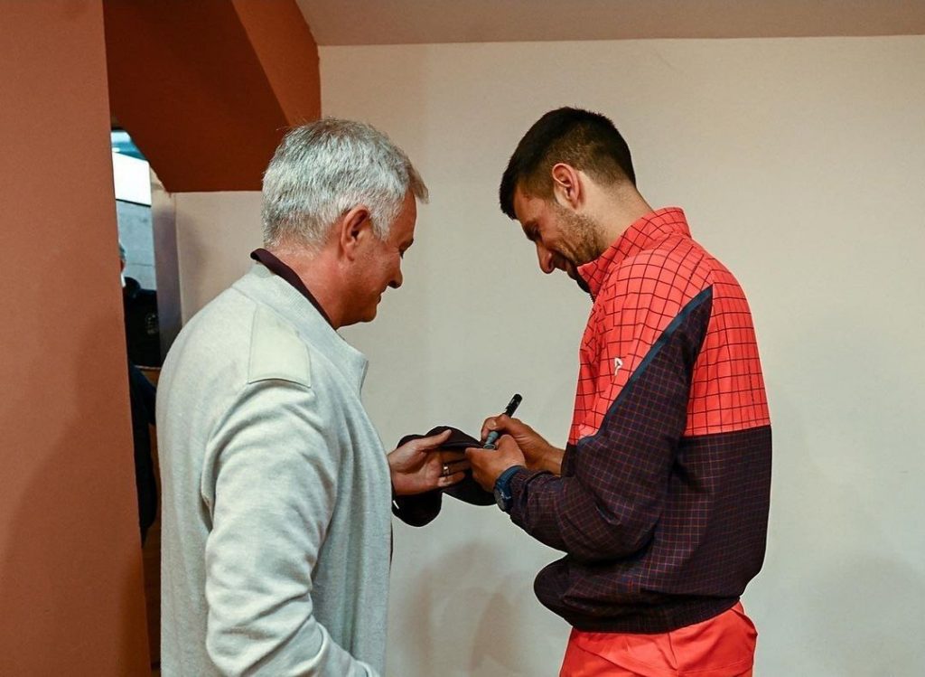 Incontro Djokovic-Mourinho